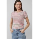 Q/S by s.Oliver - T-shirt - Ronde Hals - Korte Mouwen - Polyester Katoen Viscose