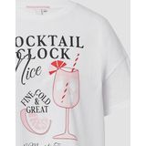 T-shirt - Zwart - Katoen - Oversized Met Print