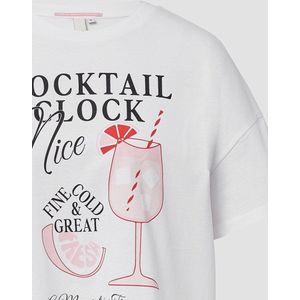 T-shirt - Zwart - Katoen - Oversized Met Print