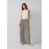 Broek - Plissé - Wide-Leg - Zwart - Elastisch - Luchtig