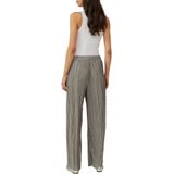 Broek - Plissé - Wide-Leg - Zwart - Elastisch - Luchtig