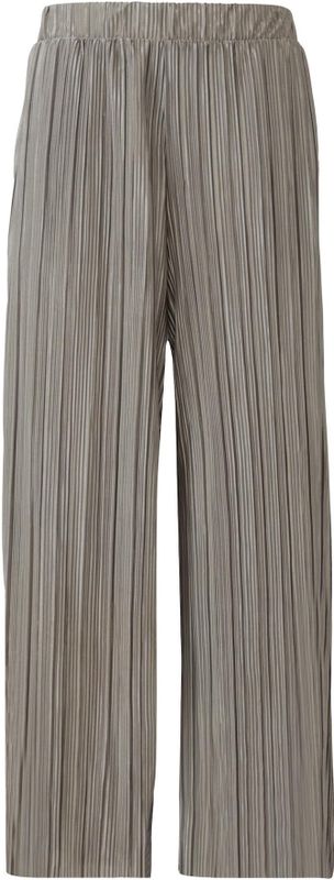 Broek - Plissé - Wide-Leg - Zwart - Elastisch - Luchtig