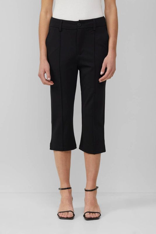 Capri Broek - Zwart - Elastische Stof