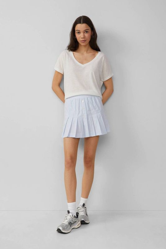 Q/S designed by - T-shirt - Wit - Met Aandeel Linnen