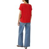 T-shirt - V-hals - Linnenmix - Zacht - Loose-fit - Halflang