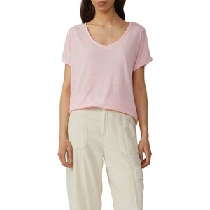 T-shirt - Zacht - Linnenmix - V-hals - Vleermuismouwen