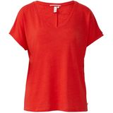 T-shirt - Zacht - Linnenmix - V-hals - Vleermuismouwen