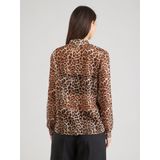 QS - Blouseshirt - Bruin/Zwart - Dierenprint - Lange Mouw