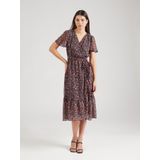 Jurk - Chiffon - Wikkellook - Print All-Over