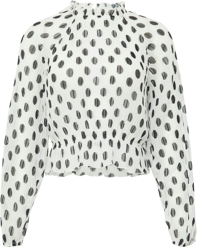 QS Blouse  crème / zwart