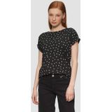 T-shirt - Los Gesneden - Zwart - Modalmix - All-over Patroon