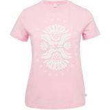 QS - T-shirt - Roze - Katoen - Met Print Op Voorzijde