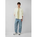 QS - Shirt - Kaki - Jersey - Ronde Hals - Kwartmouw