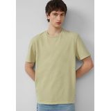 QS - Shirt - Kaki - Jersey - Ronde Hals - Kwartmouw