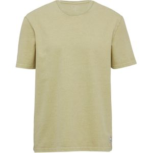 QS - Shirt - Kaki - Jersey - Ronde Hals - Kwartmouw