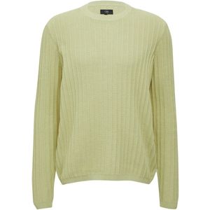 Gebreide Trui - Groen - Katoen - Structuurstrik