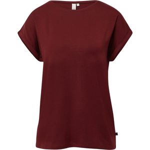 QS - Shirt - Bordeaux - Kwartmouw - Losse Pasvorm