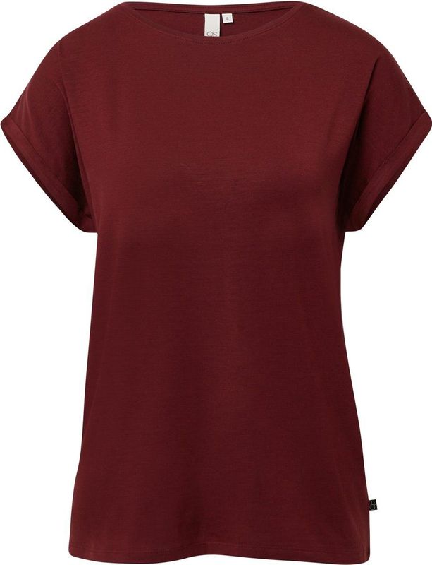 QS - Shirt - Bordeaux - Kwartmouw - Losse Pasvorm