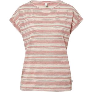 Gestreept Shirt - Apricot Stripe - Viscosemix - Ronde Hals - Korte Mouwen