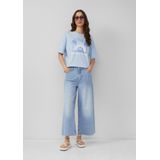 Q/S by s.Oliver - T-shirt - Lichtblauw - Regular Fit - Korte Mouwen