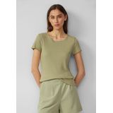 T-shirt - Katoen - Korte Mouwen - Slanke Pasvorm - Uniek Ajourpatroon