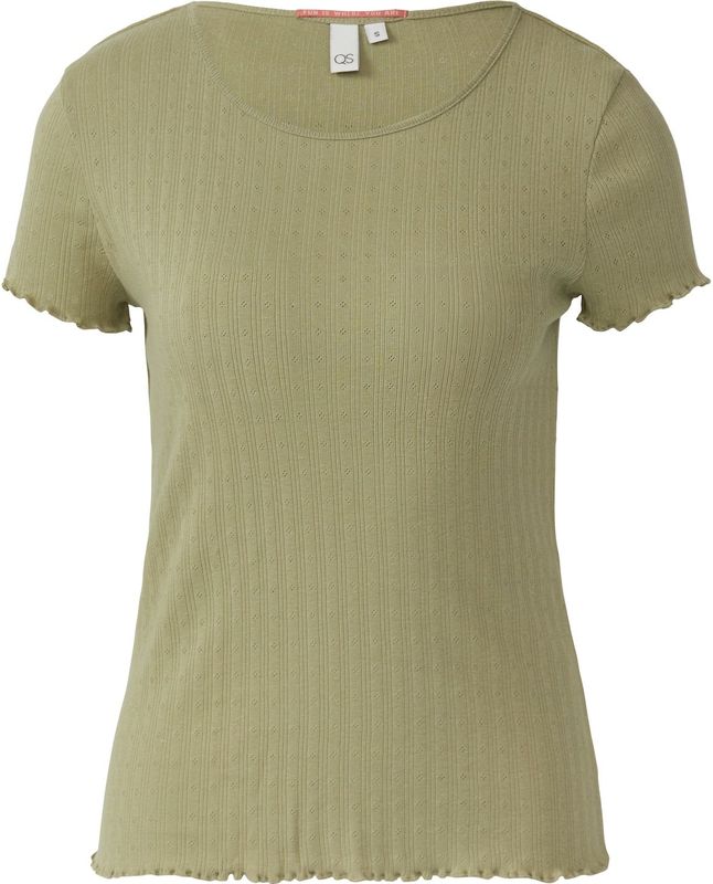 T-shirt - Katoen - Korte Mouwen - Slanke Pasvorm - Uniek Ajourpatroon