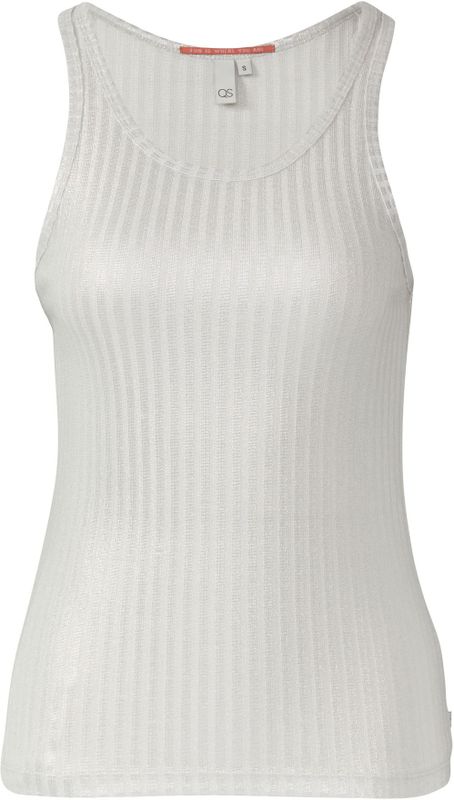 QS - Top - Zilver - Mouwloos - Slanke Pasvorm - Jersey
