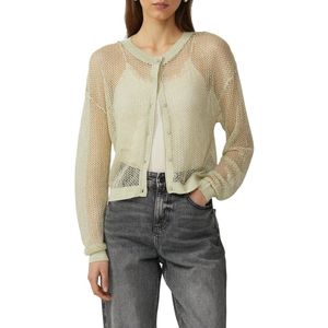 QS - Gebreid Vest - Champagne - Lange Mouw - Normale Pasvorm