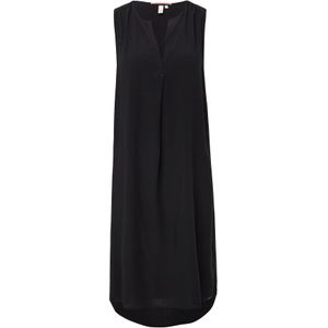 QS - Jurk - Zwart - Blousejurken - Mouwloos - Knielengte