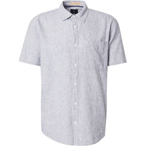 Overhemd - Mélange - Linnen - Regular Fit - Korte Mouwen