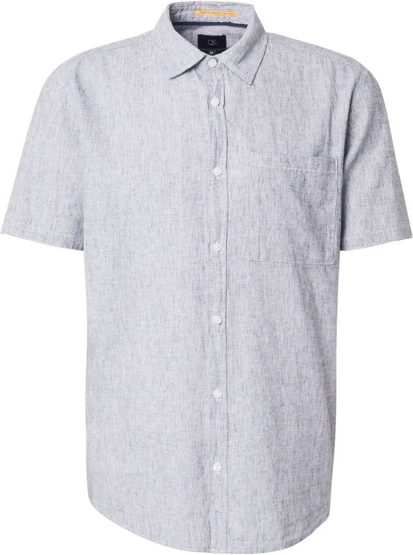 Overhemd - Linnenmix - Blauw - Relaxte Pasvorm