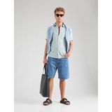 Overhemd - Linnenmix - Blauw - Relaxte Pasvorm