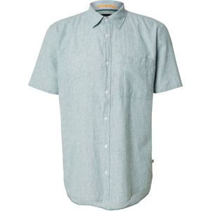 Overhemd - Linnenmix - Blauw - Relaxte Pasvorm