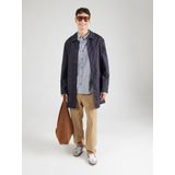 QS Overhemd  donkerblauw / wit