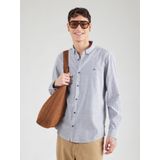 QS Overhemd  donkerblauw / wit