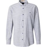 QS Overhemd  donkerblauw / wit