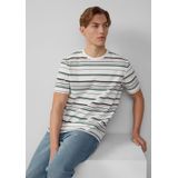 T-shirt - Gestreept - Sweatstof - Ronde Hals - Kwartmouw