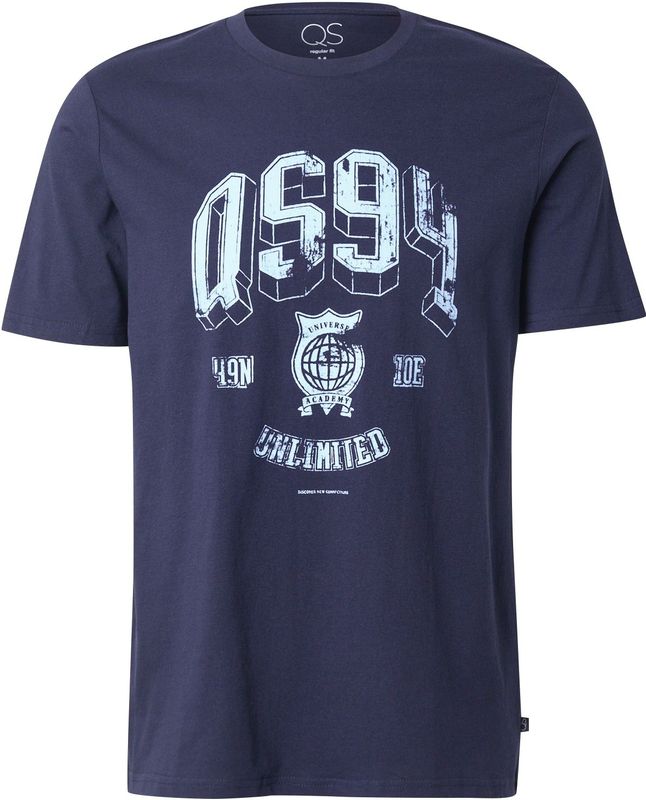 Q/S by s.Oliver - T-shirt - Donkerblauw - 100% Katoen