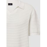 QS - Trui - Lichtbeige - Knitwear - Polokraag - Kwartmouw