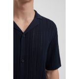 Q/S by s.Oliver - Casual Overhemd - Donkerblauw - 100% Katoen - Regular Fit, Korte Mouwen