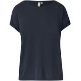 QS - Shirt - Lichtblauw - Effen - Kwartmouw - Losse Pasvorm