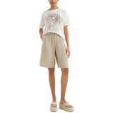 QS - Shirt - Ivoor/Oudroze/Zwart - Ronde Hals - Kwartmouw - Bloemenprint