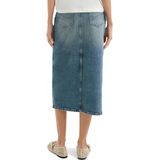 Rok - Denim - High-rise Midi - Casual Stijl - Katoenmix