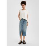 Rok - Denim - High-rise Midi - Casual Stijl - Katoenmix