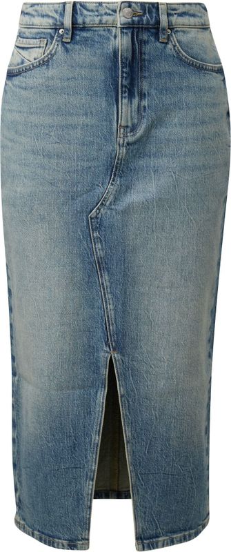 Rok - Denim - High-rise Midi - Casual Stijl - Katoenmix