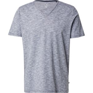 T-shirt - Gemêleerd - V-hals - Opgerolde Randen