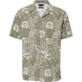 Hemd - Katoen - Resortstijl - All-over Print - Korte Mouwen