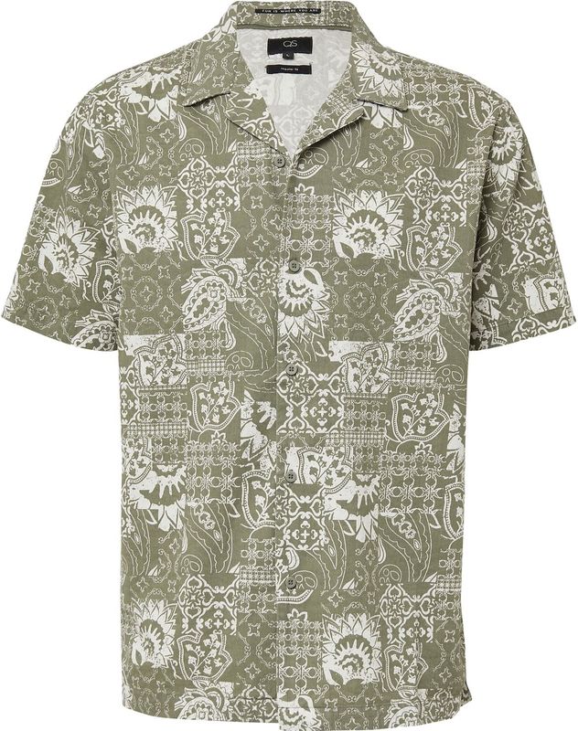 Hemd - Katoen - Resortstijl - All-over Print - Korte Mouwen