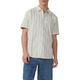 Overhemd - Gestreept - Linnenblend - Normale Pasvorm - Kent-Kraag