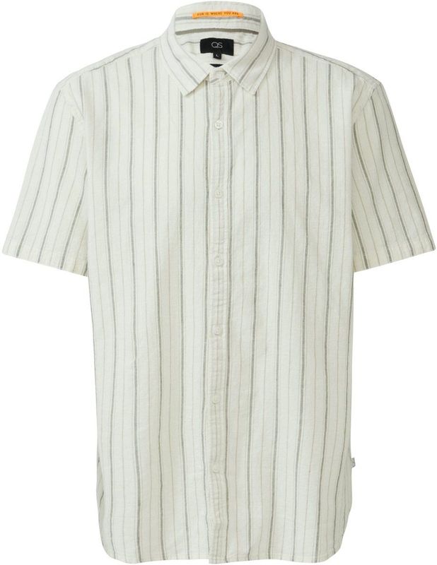 Overhemd - Gestreept - Linnenblend - Normale Pasvorm - Kent-Kraag